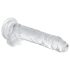 EasyToys - dildo cu testicul - 17cm - transparent
