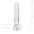 EasyToys - dildo cu testicul - 17cm - transparent