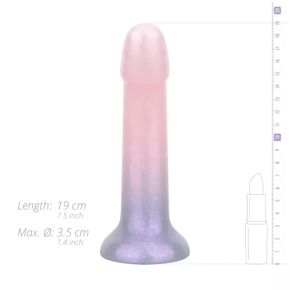 EasyToys Mermaid - dildo strălucitor - 19cm - roz