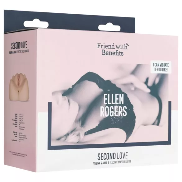 FWB - Masturbator vagin și anus cu vibrații - silicon natur