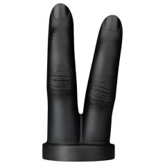 BUTTR - dildo anal dublu pentru degete - silicon negru