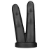 BUTTR - dildo anal dublu pentru degete - silicon negru