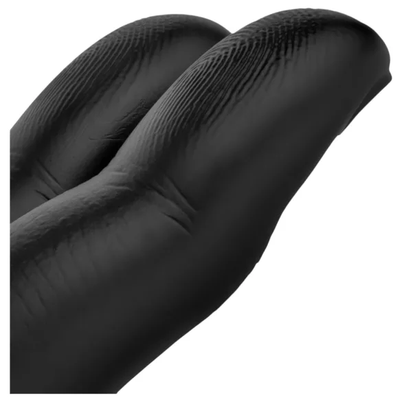 BUTTR - dildo anal dublu pentru degete - silicon negru