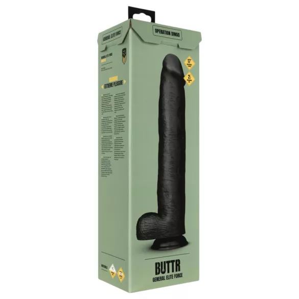 BUTTR - dildo realist uriaș - 43 cm - negru