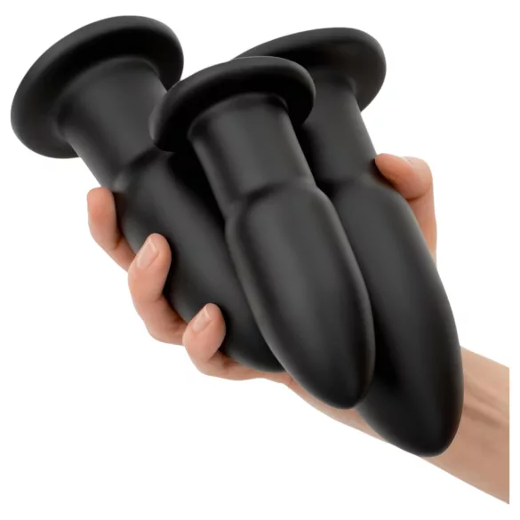 BUTTR - set bile anale - set pentru antrenament anal - silicon negru
