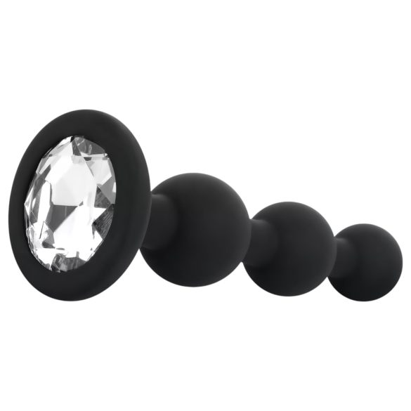 EasyToys - dop anal cu mărgele (negru)