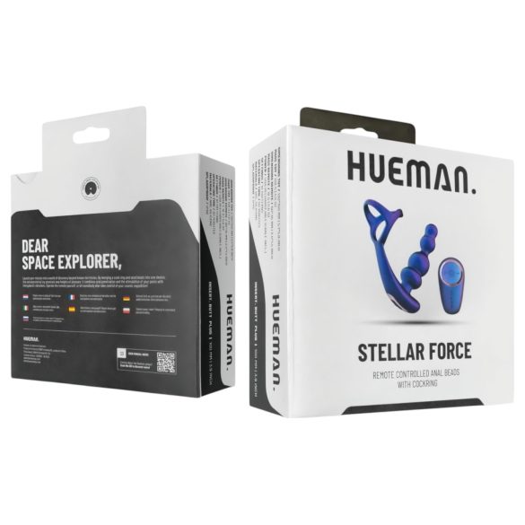Hueman Stellar Force - vibrator anal și inel penian (mov)
