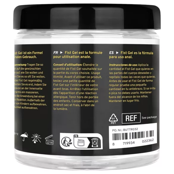 BUTTR - gel fisting antiaderent - lubrifiant 500ml