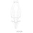 Christine - set body deschis (alb) - L/XL