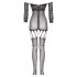 Christine - salopetă transparentă din plasă - (negru) - XS-XL