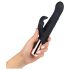 Rosy Gold - Vibrator negru cu braț pentru clitoris