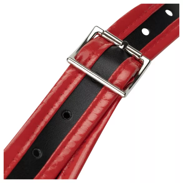 Easytoys - chiloți cu dildo triplu strap-on - negru