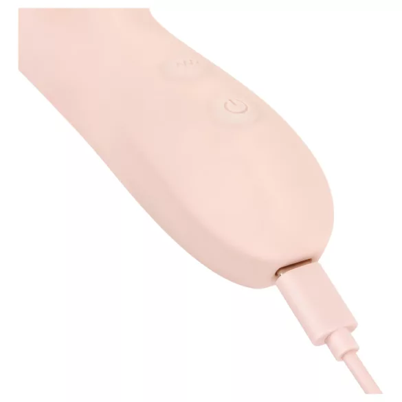 Good Vibes Only Shai - vibrator rabbit cu funcție de împingere - silicon roz