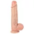 Real Fantasy Troy - dildo realist cu piele mobilă (culoarea pielii) - 25 cm