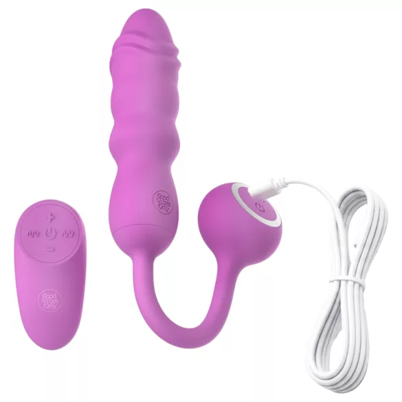Good Vibes Only - ou vibrator cu vibrații puternice, cu telecomandă (roz)