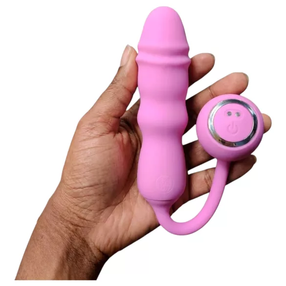Good Vibes Only - ou vibrator cu vibrații puternice, cu telecomandă (roz)