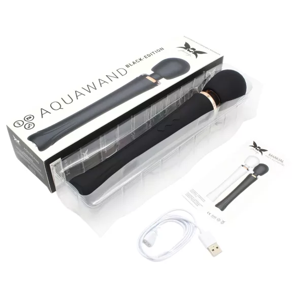 Pixey Aquawand - vibrator de masaj rezistent la apă (negru)