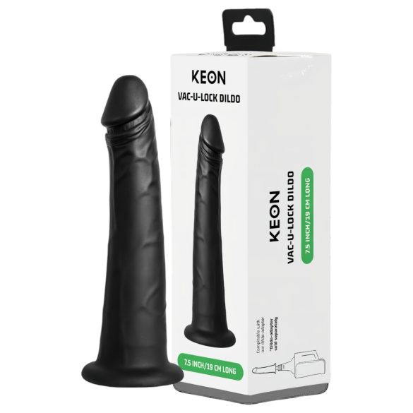 Kiiroo - dildo realist cu vacuum - negru 19cm