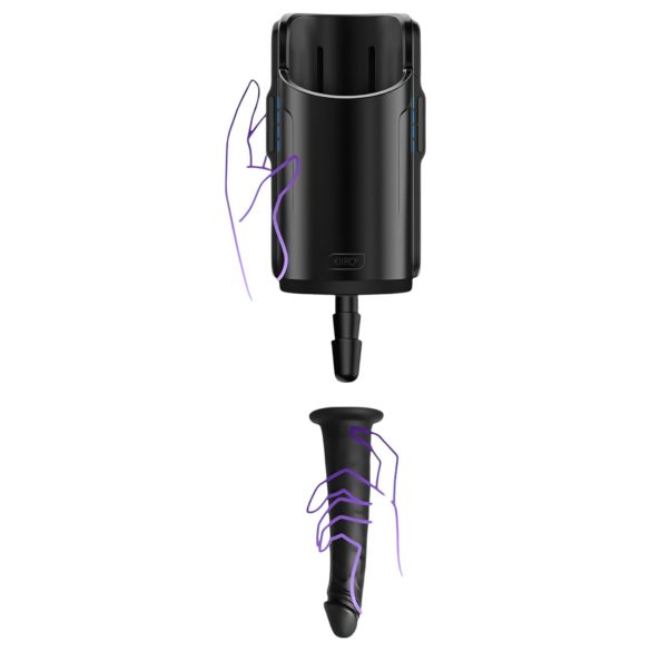 Kiiroo - dildo realist cu vacuum - negru 19cm