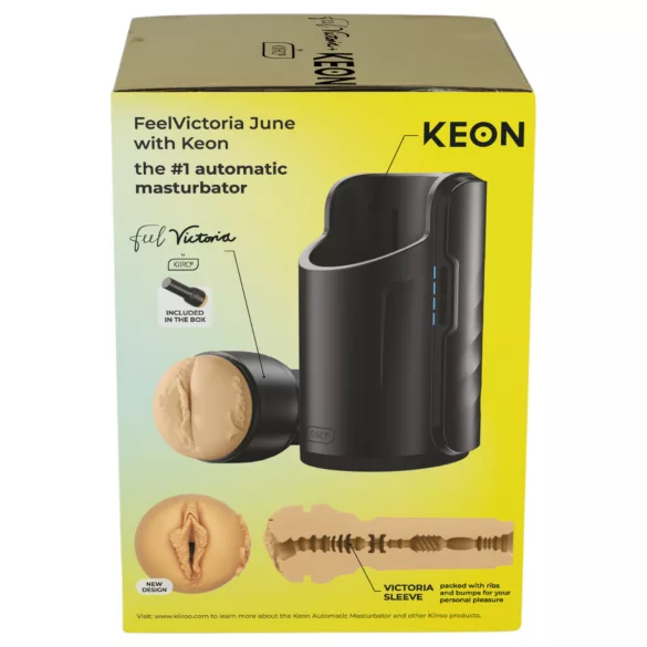 Kiiroo Keon Wifi + Victoria June - masturbator vagin realist - silicon natur