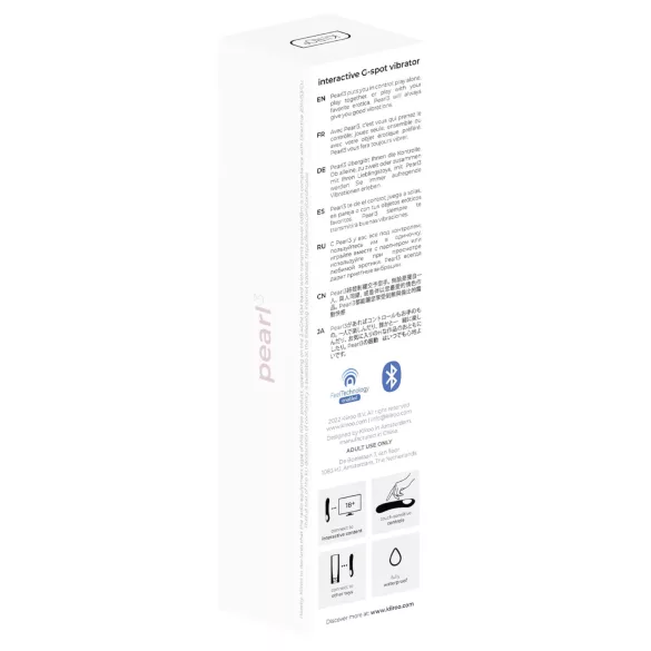 Kiiroo Pearl 3 - vibrator G-spot interactiv, rezistent la apă, roz