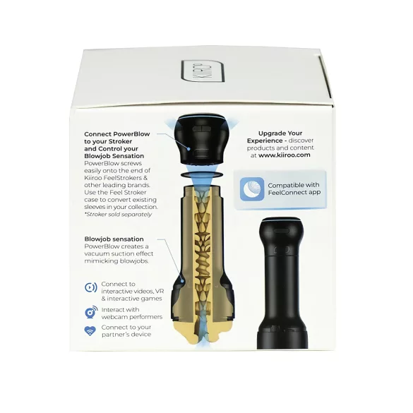 Kiiroo PowerBlow - masturbator cu aspirație inteligentă - negru