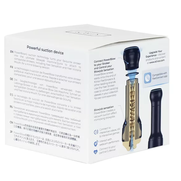 Kiiroo PowerBlow - masturbator cu aspirație inteligentă - negru