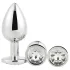 Gleaming Love - set de dopuri anale (argintiu, 3 piese)
