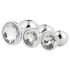 Gleaming Love - set de dopuri anale (argintiu, 3 piese)