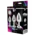 Gleaming Love - set de dopuri anale (argintiu, 3 piese)