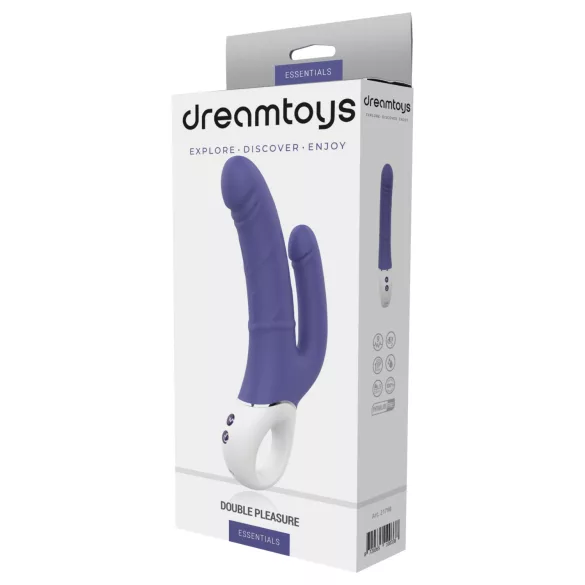 Dreamtoys Essentials - vibrator dublu (mov)
