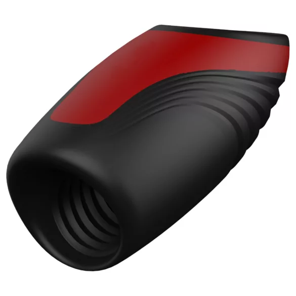 Dreamtoys Essentials - masturbator cu aspirație și vibrații (negru)