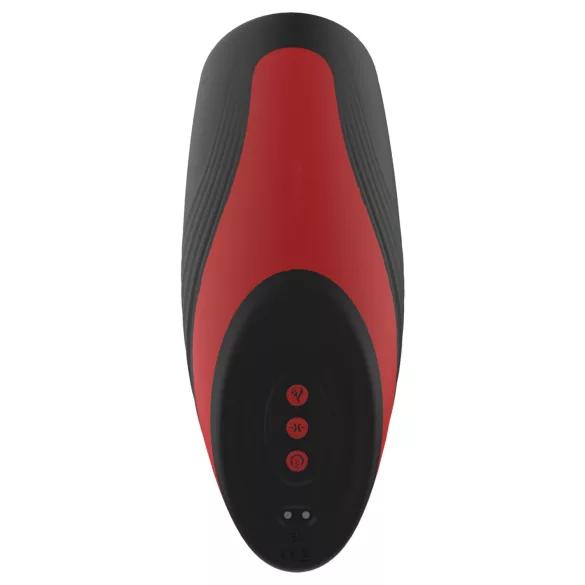 Dreamtoys Essentials - masturbator cu aspirație și vibrații (negru)