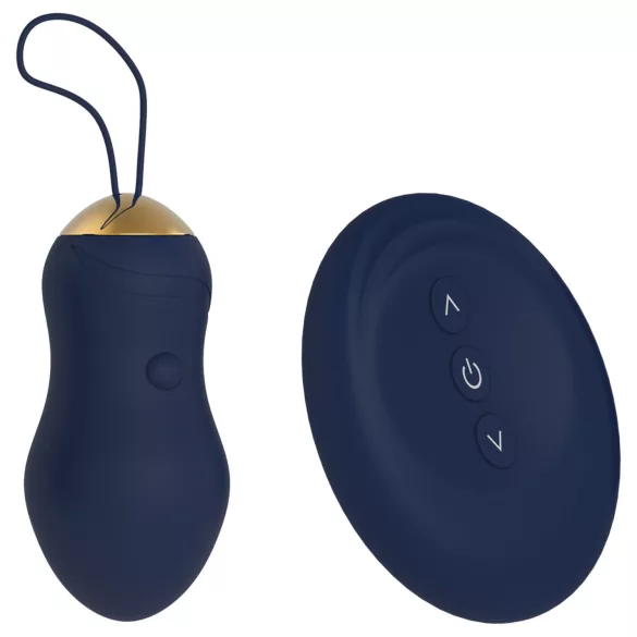 Goddess - ou vibrator purtabil cu telecomandă (albastru închis)