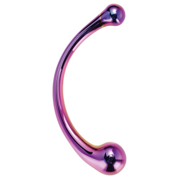 Dreamtoys - dildo pentru masaj din sticlă (metalizat)
