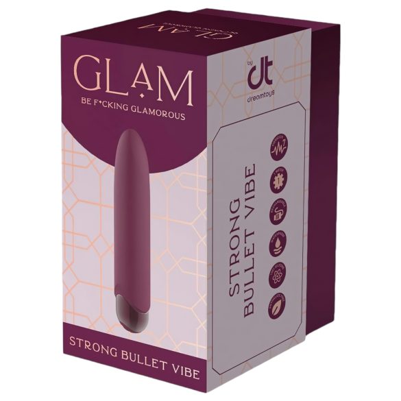 Glam - mini vibrator reîncărcabil impermeabil - mov