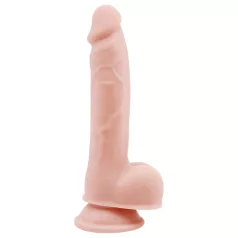   Mr. Dixx 7.6 - dildo cu ventuză și testicule - culoare natur, 19,5cm