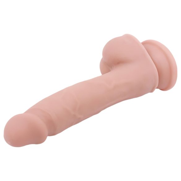 Mr. Dixx 7.6 - dildo cu ventuză și testicule - culoare natur, 19,5cm