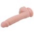 Mr. Dixx 7.6 - dildo cu ventuză și testicule - culoare natur, 19,5cm