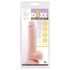 Mr. Dixx 7.6 - dildo cu ventuză și testicule - culoare natur, 19,5cm