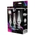 Gleaming Love - set de dopuri anale de lux (argintiu, 3 piese)