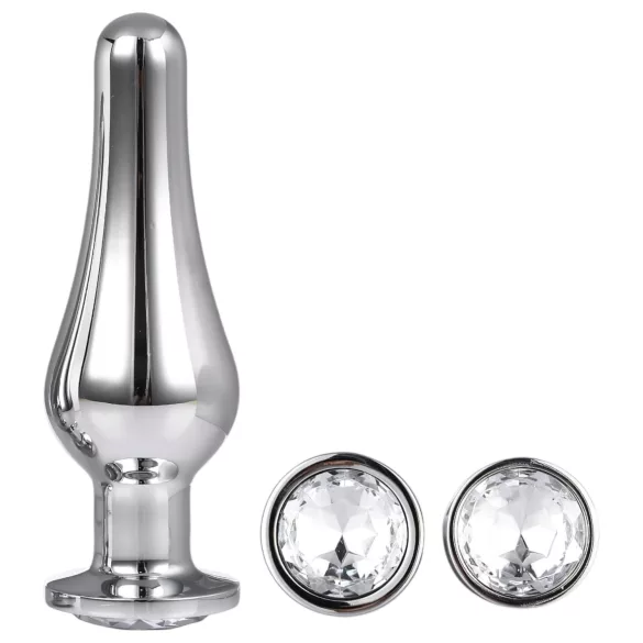 Gleaming Love - set de dopuri anale de lux (argintiu, 3 piese)