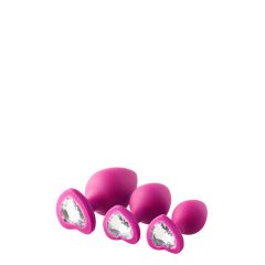   Set de instruire anală Flirts - set dildo anal (3 bucăți) - roz