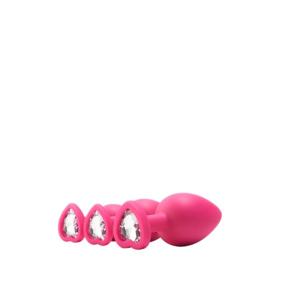 Set de instruire anală Flirts - set dildo anal (3 bucăți) - roz