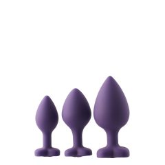   Set pentru instruire anală Flirts - set de dildo-uri anale (3 buc) - mov