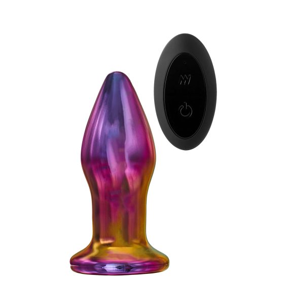 Glamour Glass - vibratoare anale conice din sticlă, cu radio (colorate)