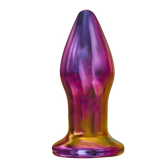 Glamour Glass - vibratoare anale conice din sticlă, cu radio (colorate)
