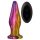 Glamour Glass - vârf ascuțit, vibrator anal din sticlă, control radio (colorat)