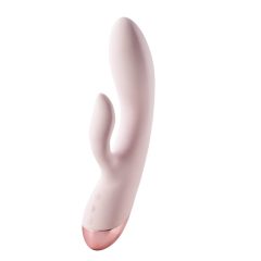   Vivre Coco - vibrator cu baterii, cu stimulator de clitoris (roz)