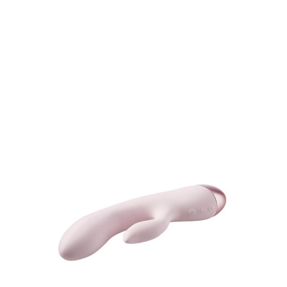 Vivre Coco - vibrator cu baterii, cu stimulator de clitoris (roz)
